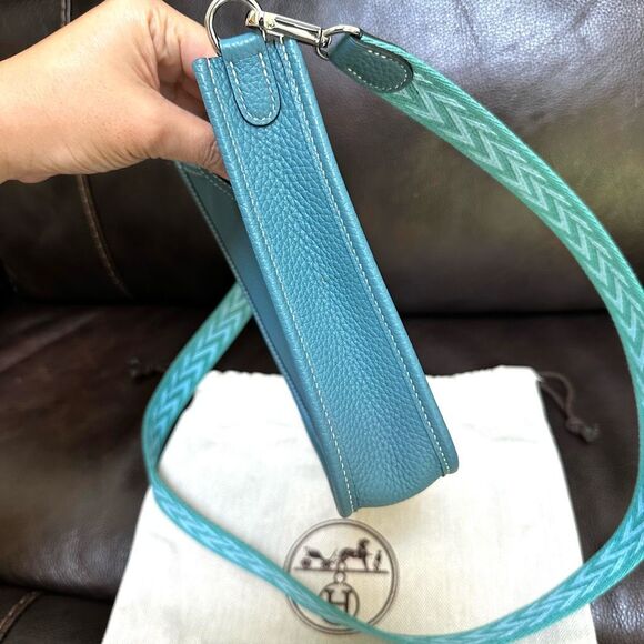 Hermes EVELYNE 16 Blue Jean Used Once - Picture 3 of 14